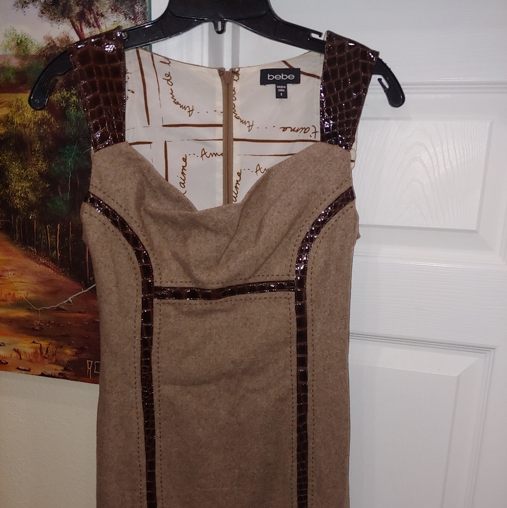 Beautiful Vintage dress with leather lining worn 3
